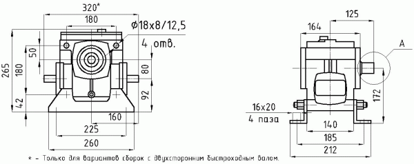 Варианты сборки без опорного фланца